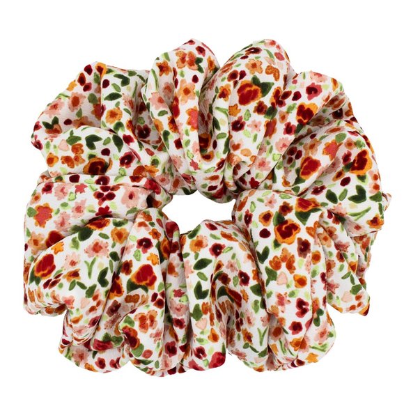 Bohemian Floral Print Hair Scrunchie - Picture 2 of 5